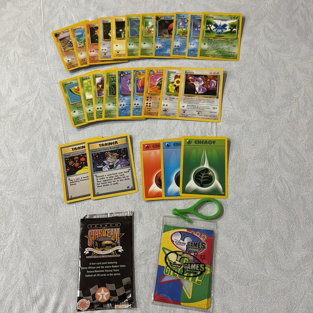 25 Pokémon, Texaco Race Cards 1992 & Disney Games 2008 Cards